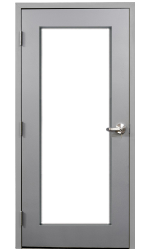Hollow Metal Door with Full Vision Lite